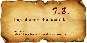 Tagscherer Bernadett névjegykártya