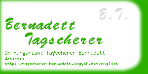 bernadett tagscherer business card